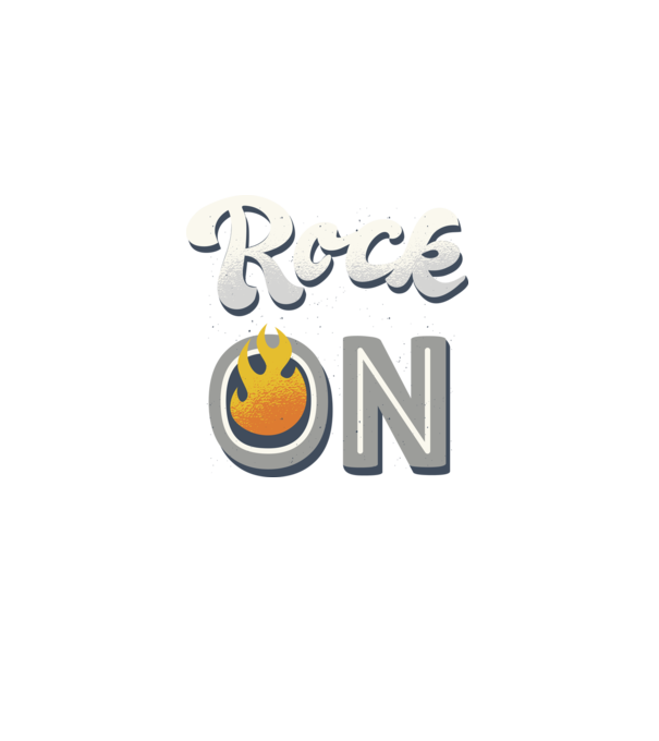 Rock On model negru pe tricou