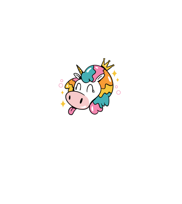 Birthday Princess Unicorn model negru pe tricou