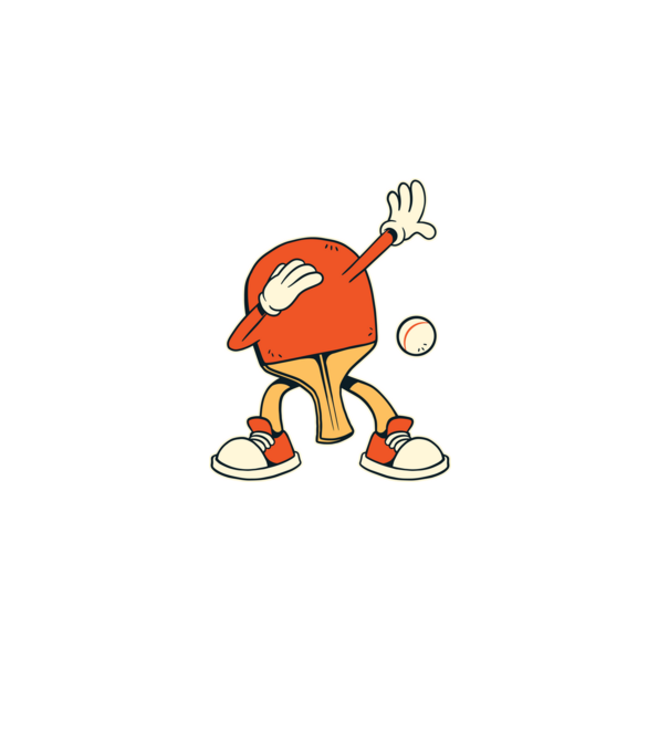 Ping Pong DAB model albastru închis pe tricou