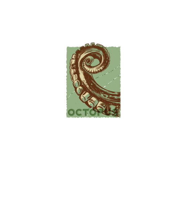 Caracatiță Octopus model negru pe tricou