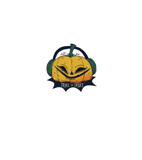 Dovleac Halloween model gri pe tricou