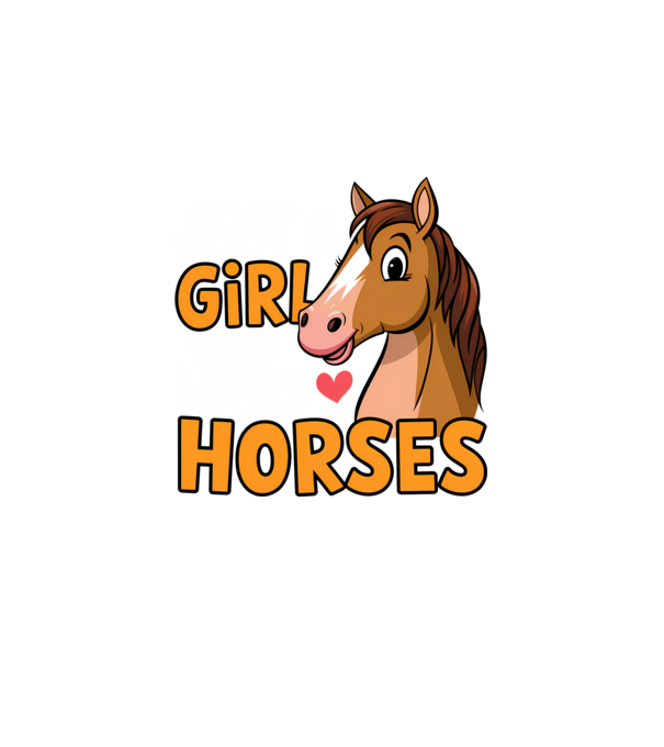 Just a girl who loves horses Negru model negru pe tricou