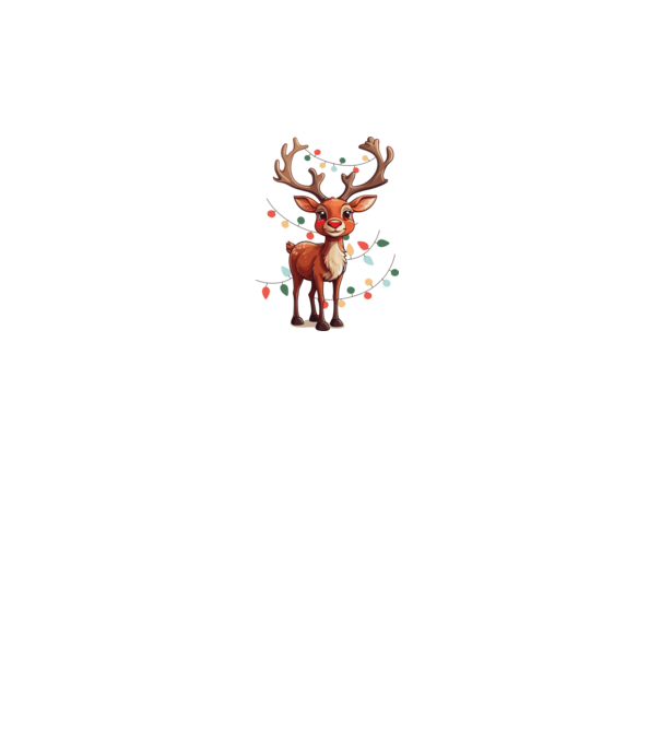 Festive Rudolph model alb pe tricou