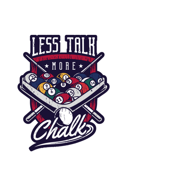 Less Talk More Chalk Billiard model albastru deschis pe tricou
