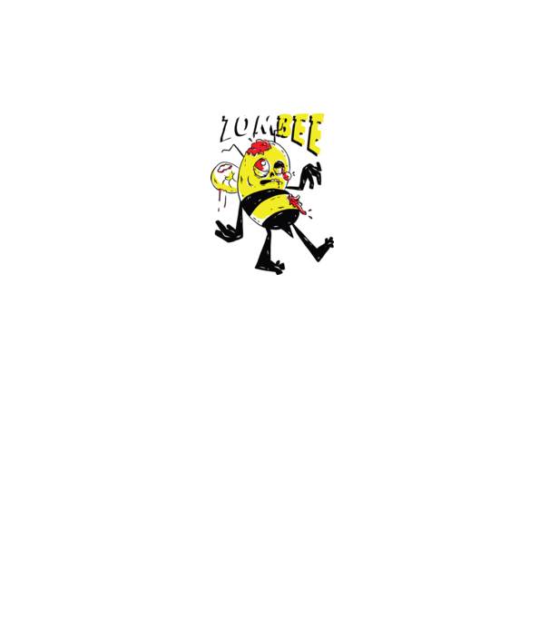 Zombee Albină Zombie model negru pe tricou