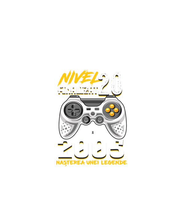 Nivel Finalizat 20 2005 model negru pe tricou