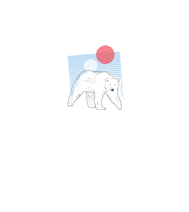 Urs polar model alb pe tricou