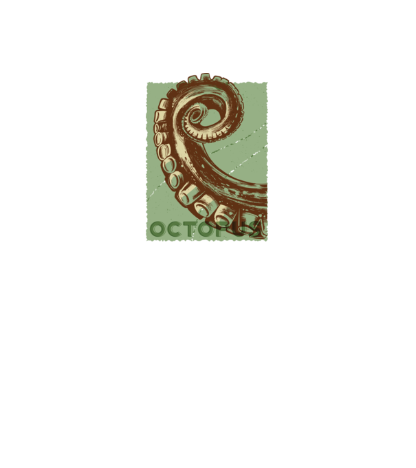 Caracatiță Octopus model negru pe tricou