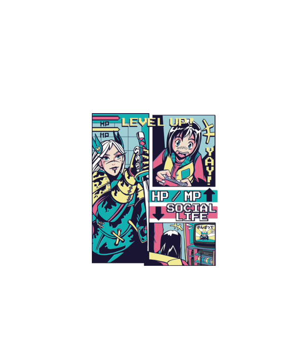 Anime Vaporwave benzi desenate model alb pe tricou