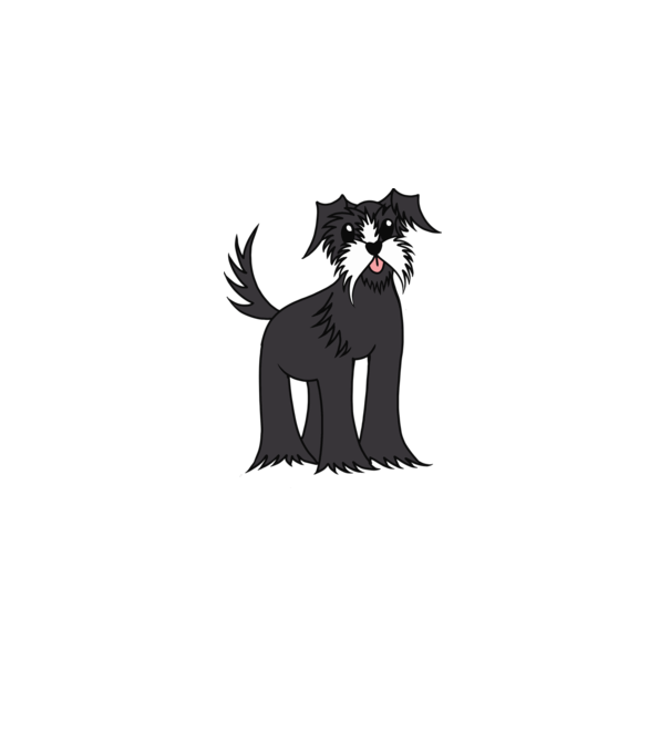 Desen Schnauzer model nisipiu pe tricou
