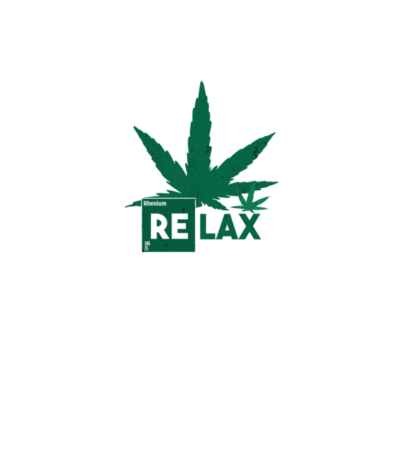 Relax Cannabis model negru pe tricou