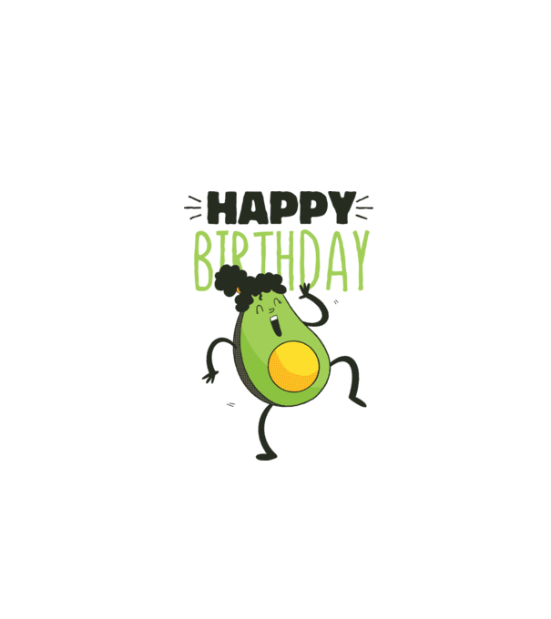 Avocado La mulți ani model turcoaz pe tricou