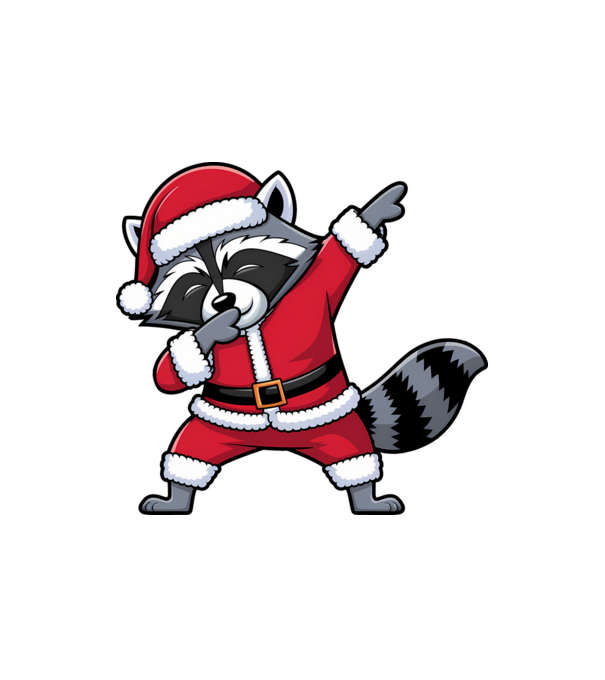 Raton Dab Xmas model nisipiu pe tricou