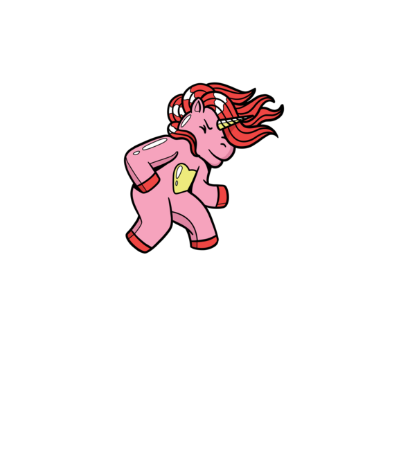 Unicorn model mov pe tricou