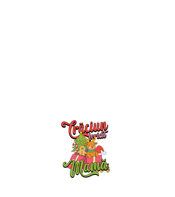 CRĂCIUN FERICIT MAMĂ model negru pe tricou