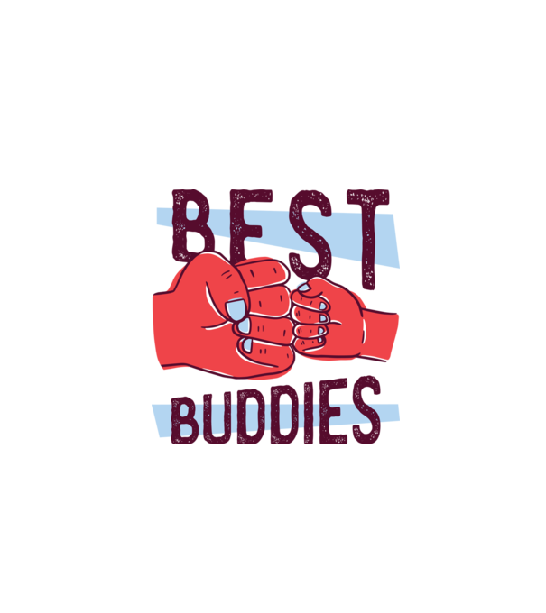 Best Buddies - Cei mai buni prieteni model alb pe tricou