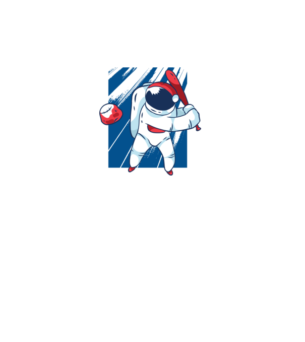 Baseball Astronaut model turcoaz pe tricou