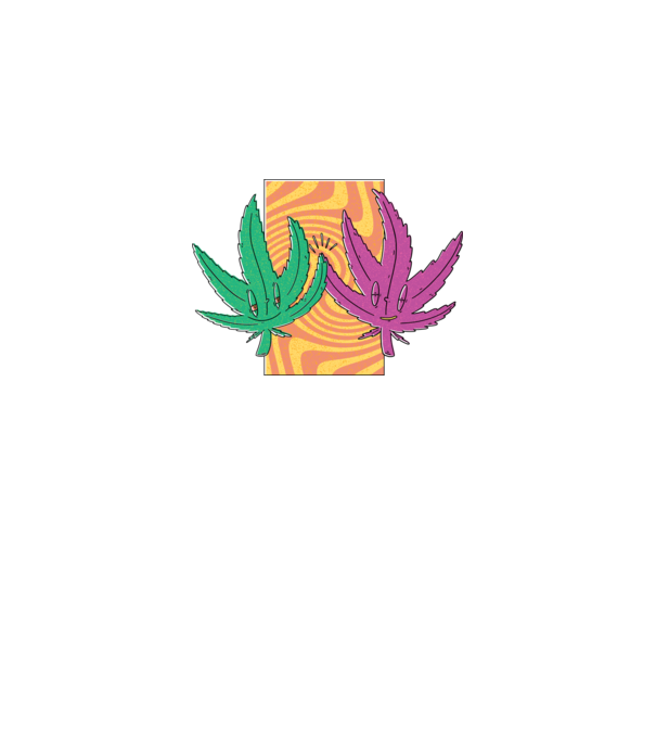 Frunze marijuana salut model albastru închis pe tricou