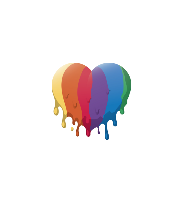 LGBTQ Inimă model albastru închis pe tricou