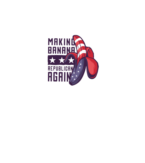 Make Banana Republican Again model alb pe tricou