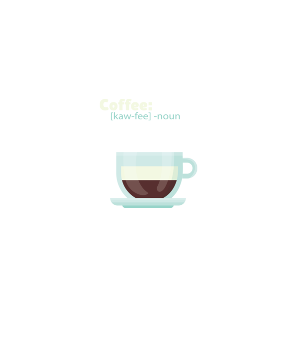 Definiție cafea model negru pe tricou