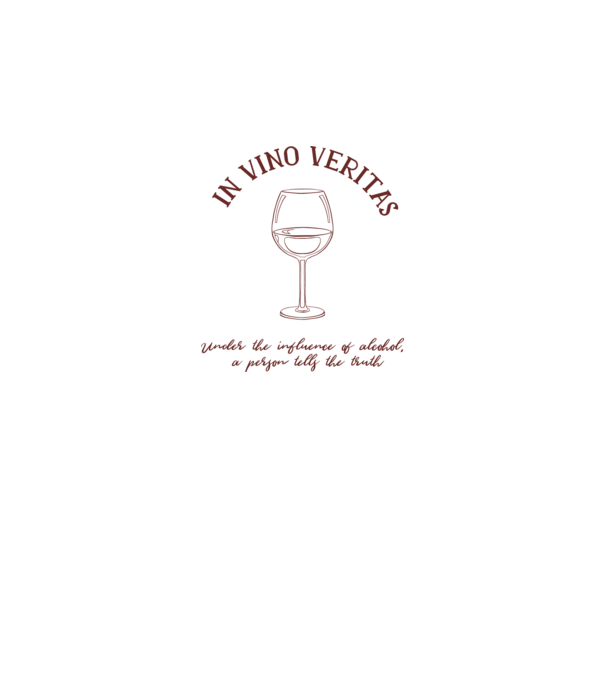 In Vino Veritas - Adevărul este în vin model alb pe tricou