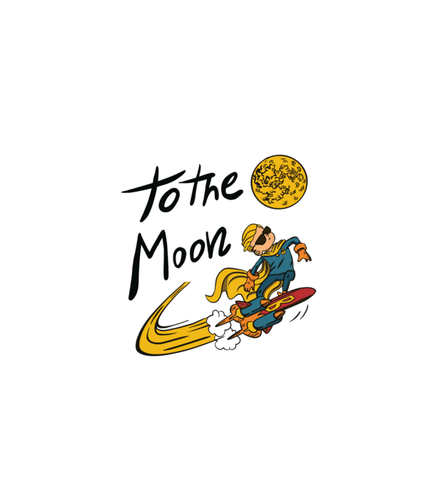 To the Moon Bitcoin model negru pe tricou