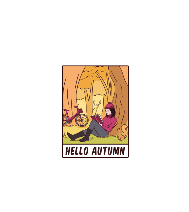 Hello Toamnă model alb pe tricou