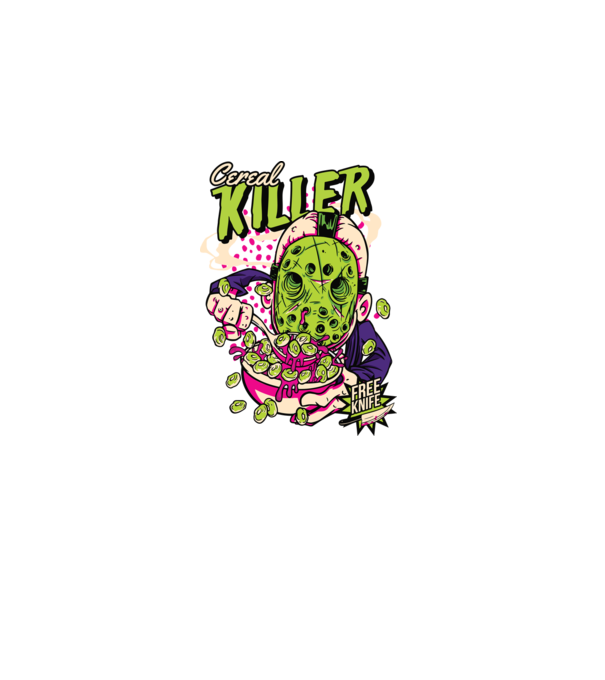 Cereal Killer model albastru închis pe tricou