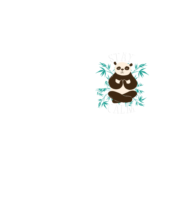 Stay Calm Panda meditație model galben neon pe tricou
