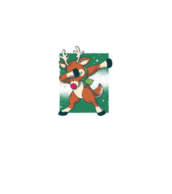 Rudolph DAB model alb pe tricou