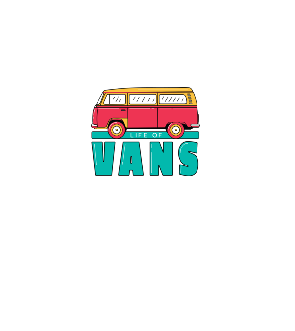 Life of Vans model alb pe tricou