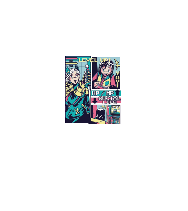 Anime Vaporwave benzi desenate model alb pe tricou