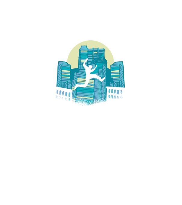 Parkour model negru pe tricou