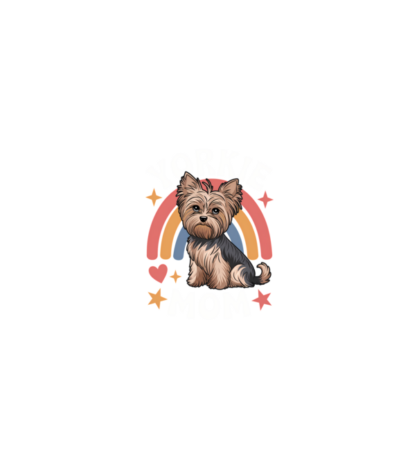 Yorkie Mom Negru model nisipiu pe tricou