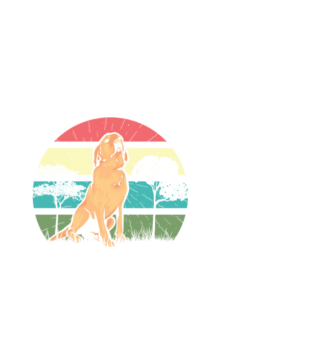Golden Retriever retro model alb pe tricou