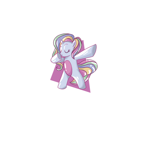 Unicorn DAB model albastru închis pe tricou