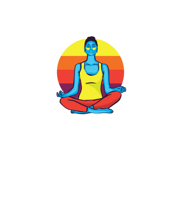 Yoga Meditație Retro model mov pe tricou