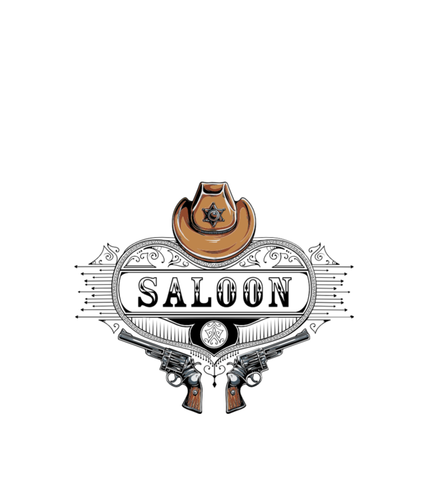 Cowboy saloon western model verde de măr pe tricou