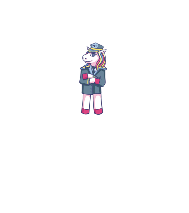Unicorn Pilot model turcoaz pe tricou