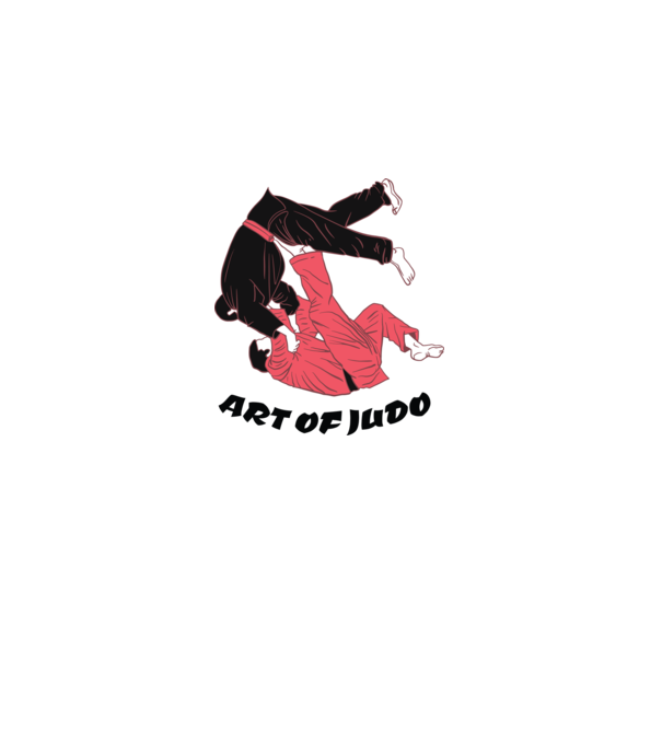 Art of Judo model alb pe tricou