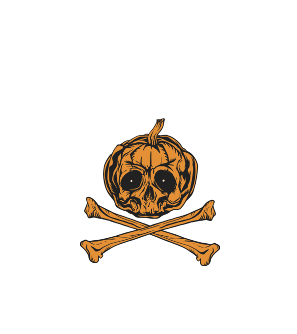 Dovleac craniu Halloween model negru pe tricou