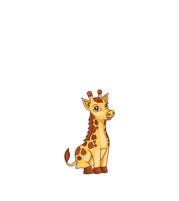Girafă drăguță model albastru închis pe tricou
