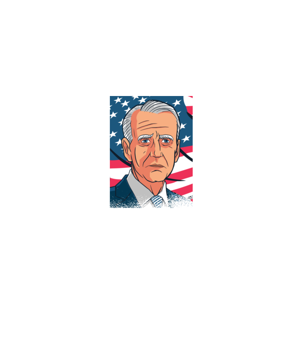 Joe Biden USA model negru pe tricou