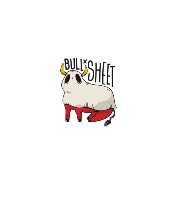 Bull sheet model albastru deschis pe tricou