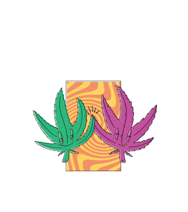 Frunze marijuana salut model negru pe tricou