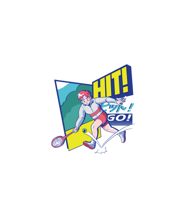 Anime Jucător de tenis băiat model gri pe tricou