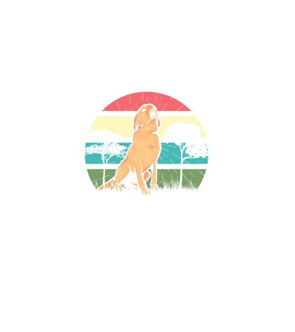 Golden Retriever retro model negru pe tricou