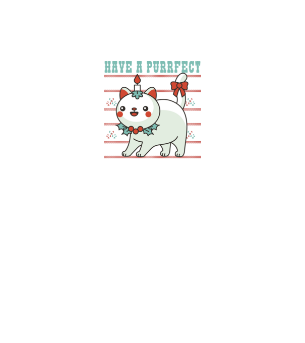 Have a Purrfect Christmas model negru pe tricou