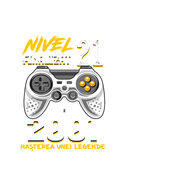 Nivel 21 finalizat. 2001 nașterea unei legende model negru pe tricou